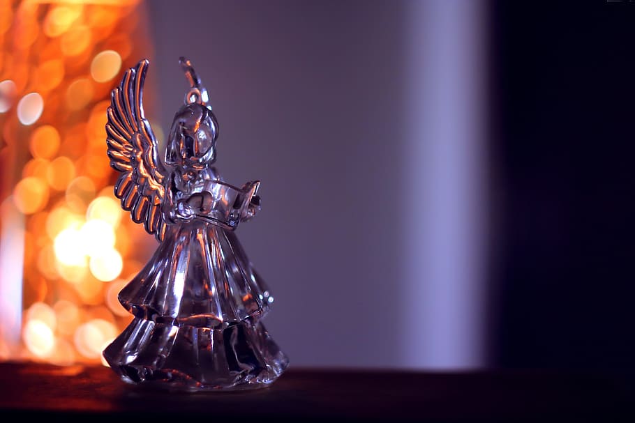 angel, evening, light, orange, lamp, room, romance, lights HD wallpaper