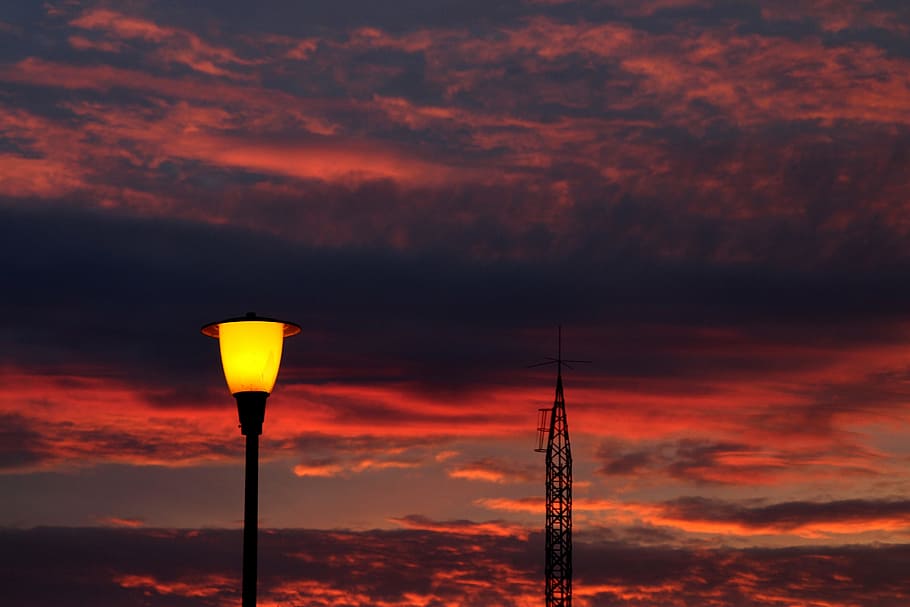 Sunrise, Lantern, Red, Cloud, Nice, sky, sunset, dusk, night HD wallpaper