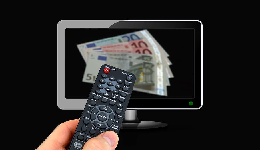 person holding remote control, dues, television fees, cost, watch tv, HD wallpaper