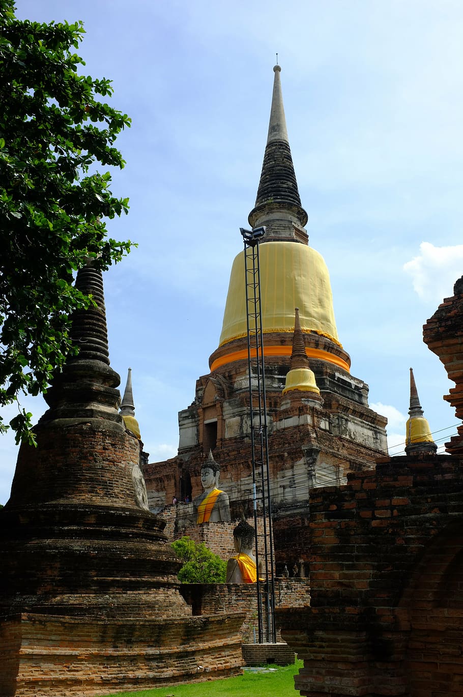 ayutthaya old, pagoda, phra nakhon si ayutthaya, measure, thailand, HD wallpaper