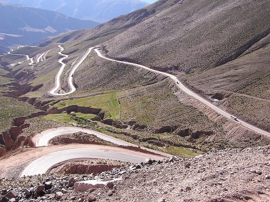 argentina, road, summit, environment, landscape, day, transportation HD wallpaper