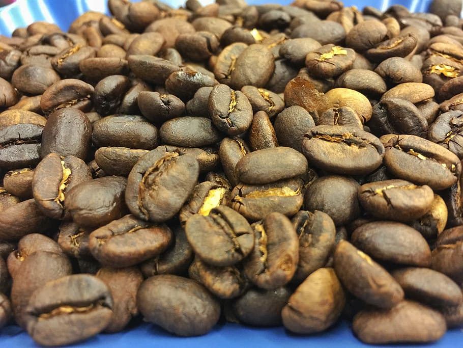 coffee, baking, coffee beans, food and drink, large group of objects HD wallpaper