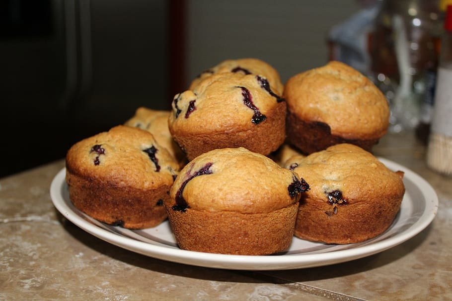 muffin, bread, wheat, food, food and drink, freshness, baked HD wallpaper