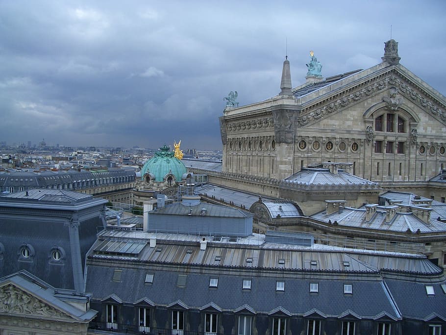paris, opera, building, view, travel, france, distant view, HD wallpaper