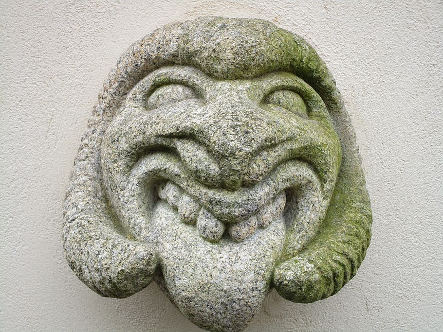 devil, stone, figure, stone sculpture, cairn, head, stony, stone figure HD wallpaper