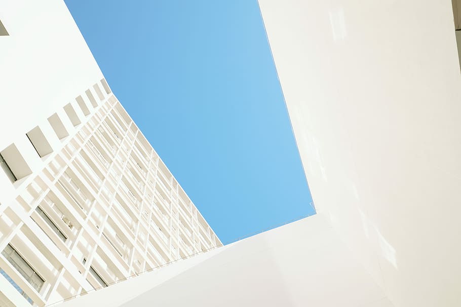 low angle photography of white building, low angle photography of building HD wallpaper