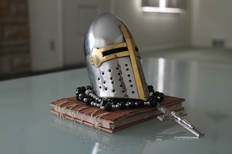 Knight, Cross, Medieval, Warrior, silver, reflection, indoors HD wallpaper
