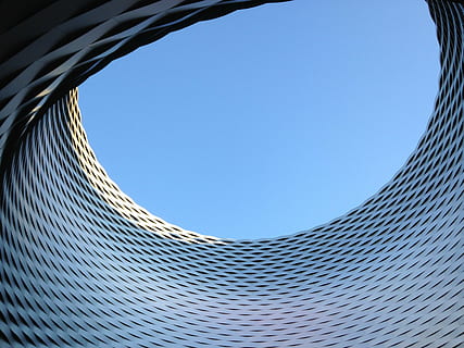 low angle photography of building, messe basel, architecture HD wallpaper