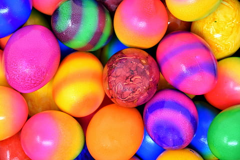 assorted balls toy, egg, easter eggs, colorful eggs, boiled eggs HD wallpaper