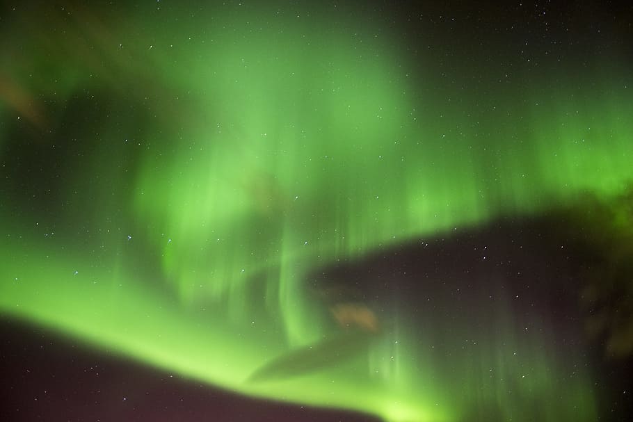 Aurora lights, photography of aurora borealis, abstract, blue HD wallpaper