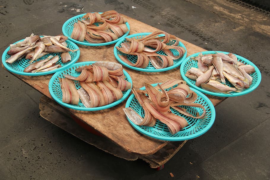 fish, fish market, sea animals, no people, food, food and drink HD wallpaper