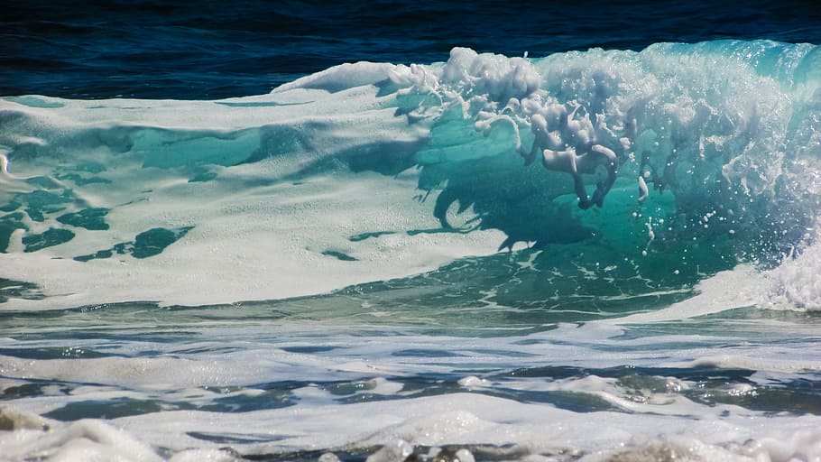 Wave, Bubbles, Foam, Spray, Energy, water, splash, liquid, sea HD wallpaper