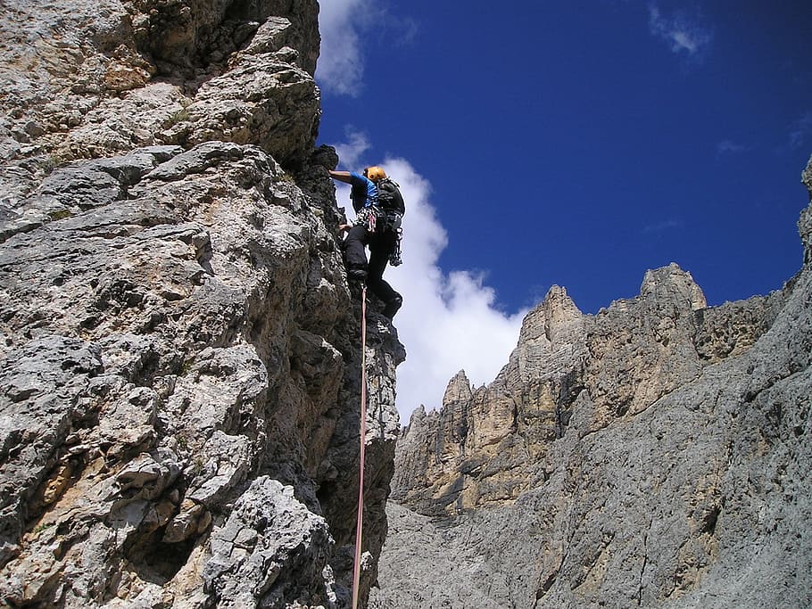 Alpine Climbing, bergsport, mountaineer, steep, high, dangerous, HD wallpaper