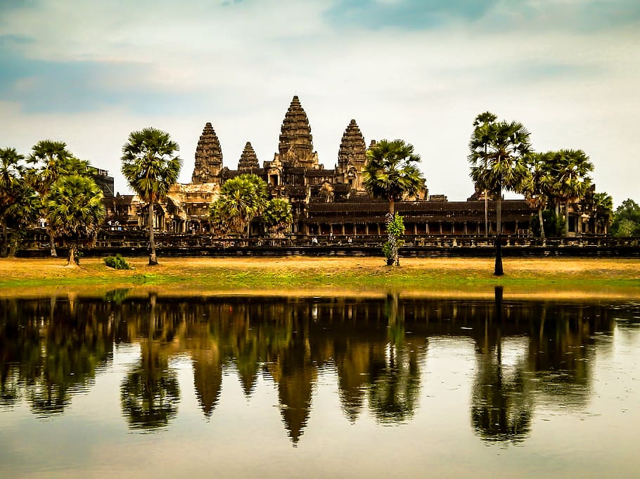Angkor Wat, Cambodia, ruin, temple, asia, monument, architecture, HD wallpaper