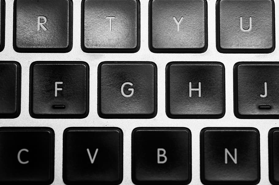 technology, gadgets, computer, keyboard, letters, squares, black HD wallpaper