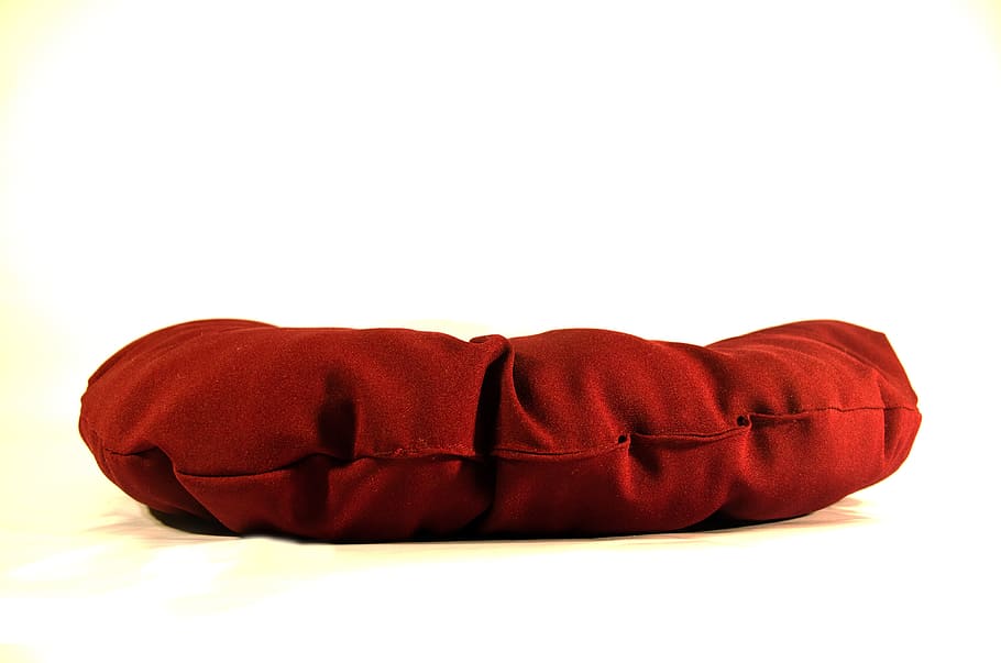 pillow, material, red, indoors, studio shot, white background HD wallpaper