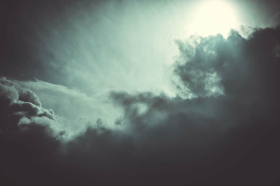 worm's-eye view of cloudy sky, texture, clouds, wind, storm HD wallpaper