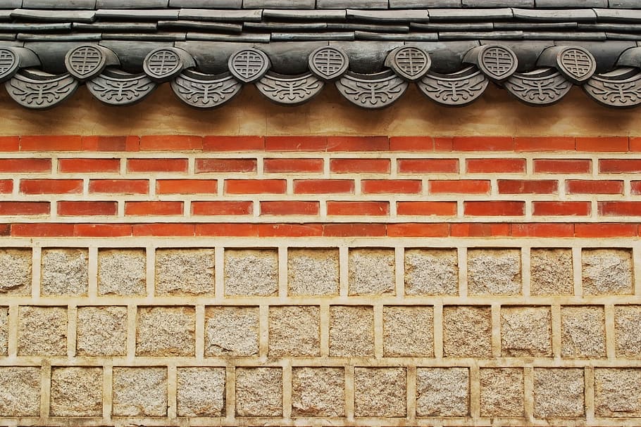 stone wall, brown and white concrete wall, brick, pattern, architecture HD wallpaper
