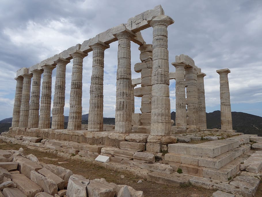 acropolis, ruins, greece, history, the past, ancient, ancient civilization HD wallpaper