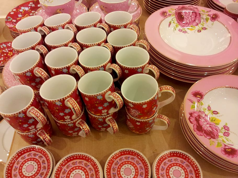kitchenware and tableware, head, dish, rose, cup, decoration HD wallpaper