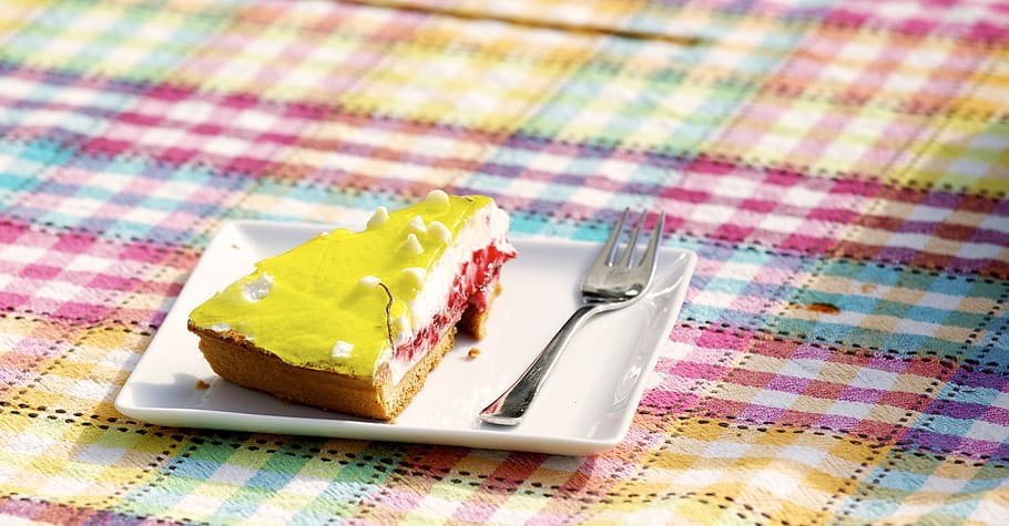 cake, sweet, dessert, icing, bake, baking, food, plate, fork HD wallpaper