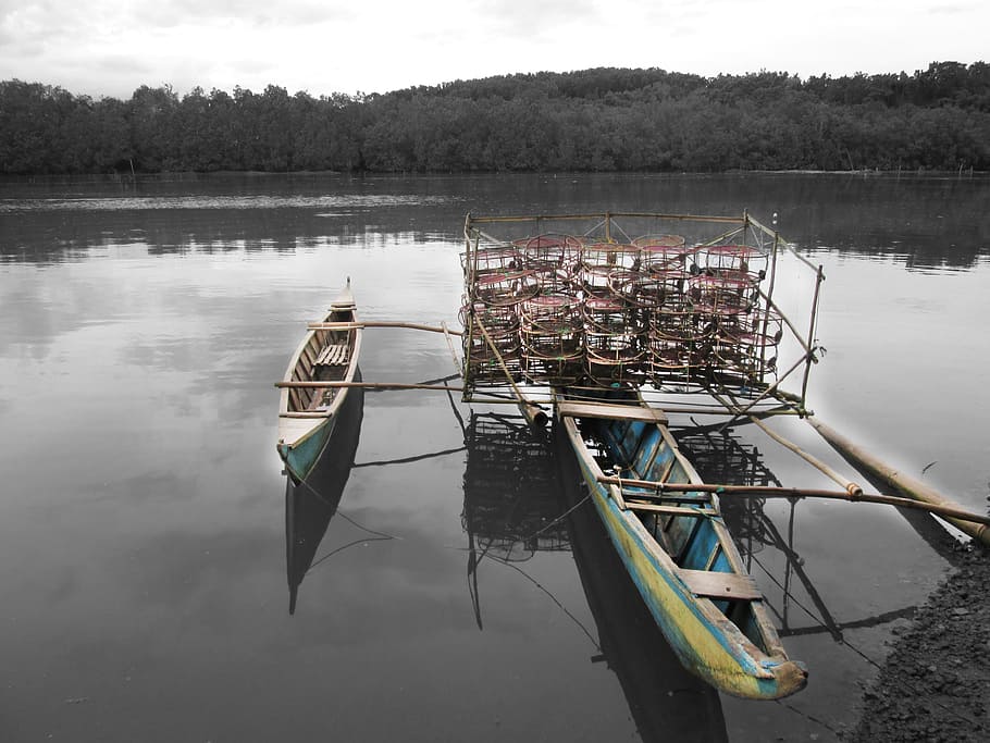 River, Nature, Traps, Boat, Tradition, water, nautical, marine HD wallpaper