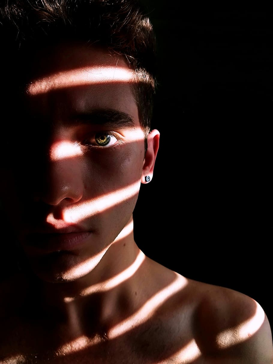 man's face, dark, person, boy, portrait, headshot, one person HD wallpaper