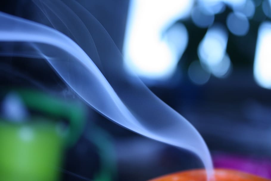 candle smoke, fire, flame, candlelight, extinguish, burnt, fumes HD wallpaper