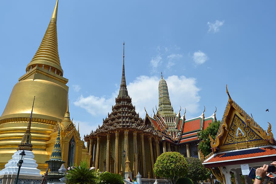 Thailand, Bangkok, Royal Palace, Gold, monument, grand palace, HD wallpaper