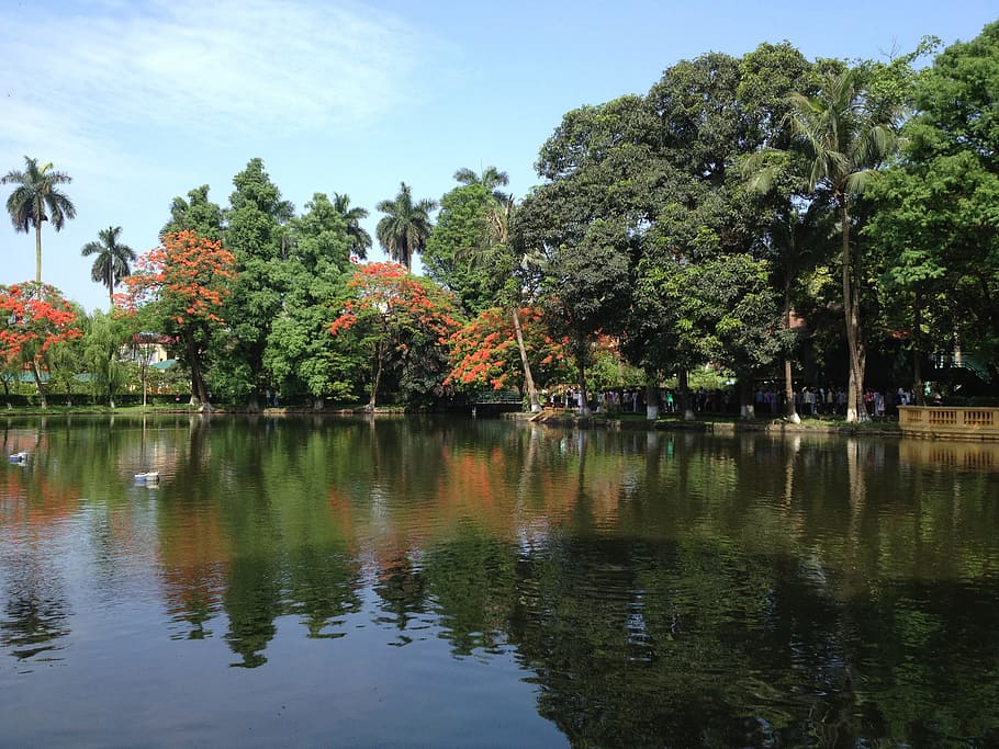 Uncle Ho, Lake, Vietnam, uncle ho's lake, vietnamese, ha noi, HD wallpaper