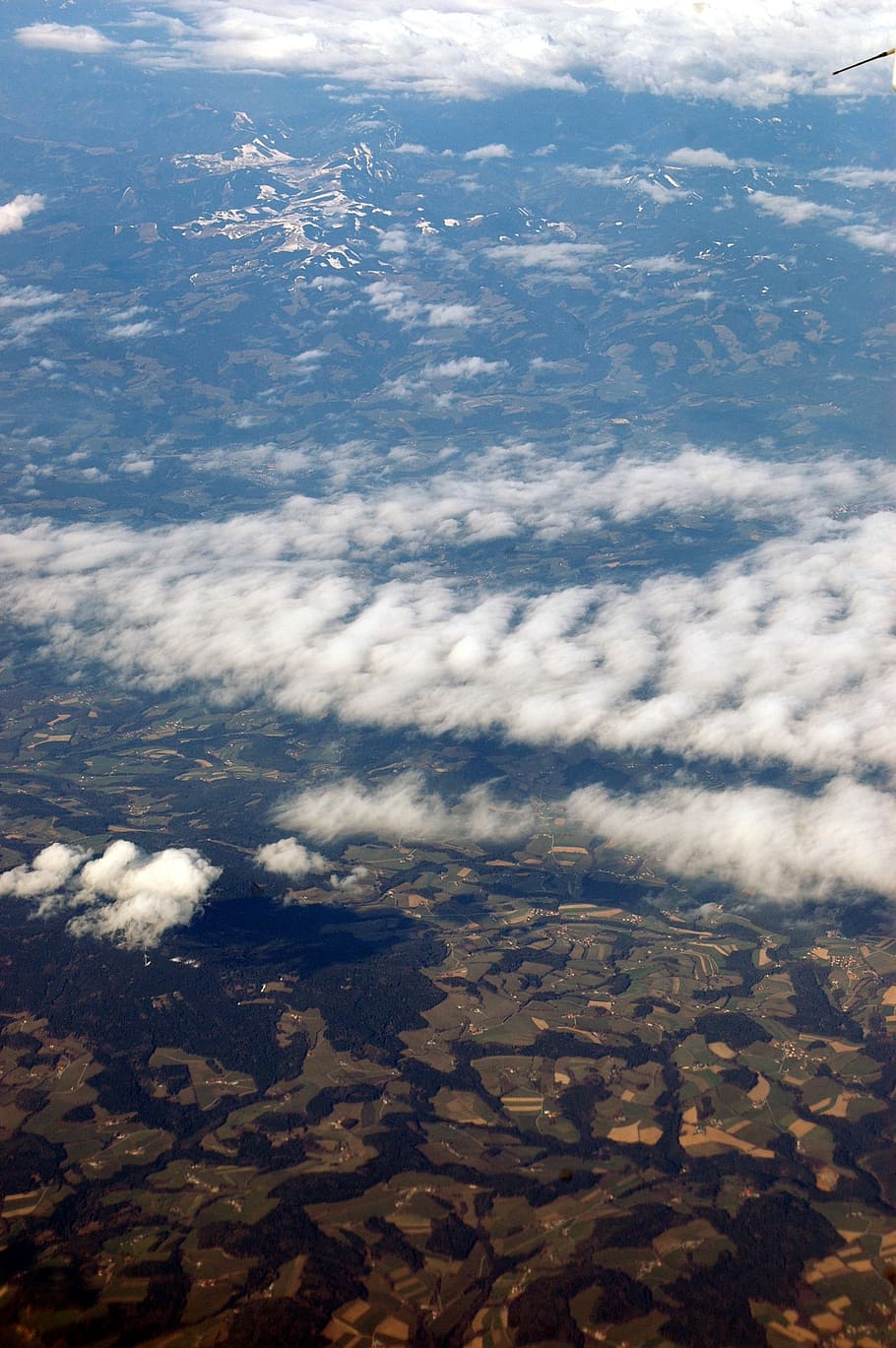 height, clouds, land, view from airplane, scenics - nature, HD wallpaper