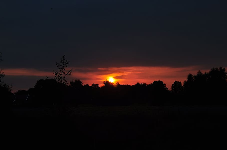 Sunset, Clouds, Evening, Sky, afterglow, evening sky, mood HD wallpaper