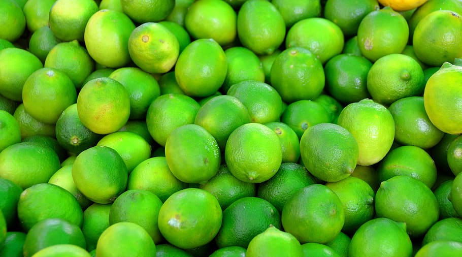 photo of bunch of Calamondin, green, limes, fruit, for sale, outdoor market, HD wallpaper