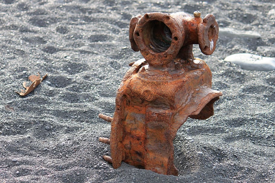 Wreck, Beach, Rust, Scrap, Stone, Metal, no people, outdoors HD wallpaper