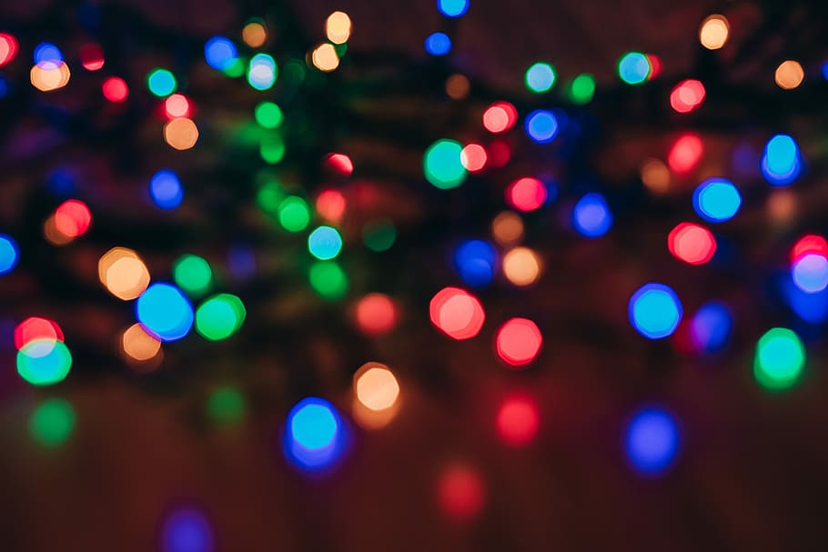 bokeh photography of multicolored lights, untitled, night, dark HD wallpaper