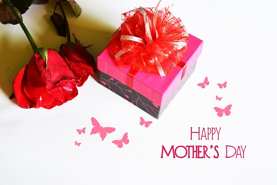 Happy Mother's Day poster, april, background, beauty, bloom, blossom, HD wallpaper
