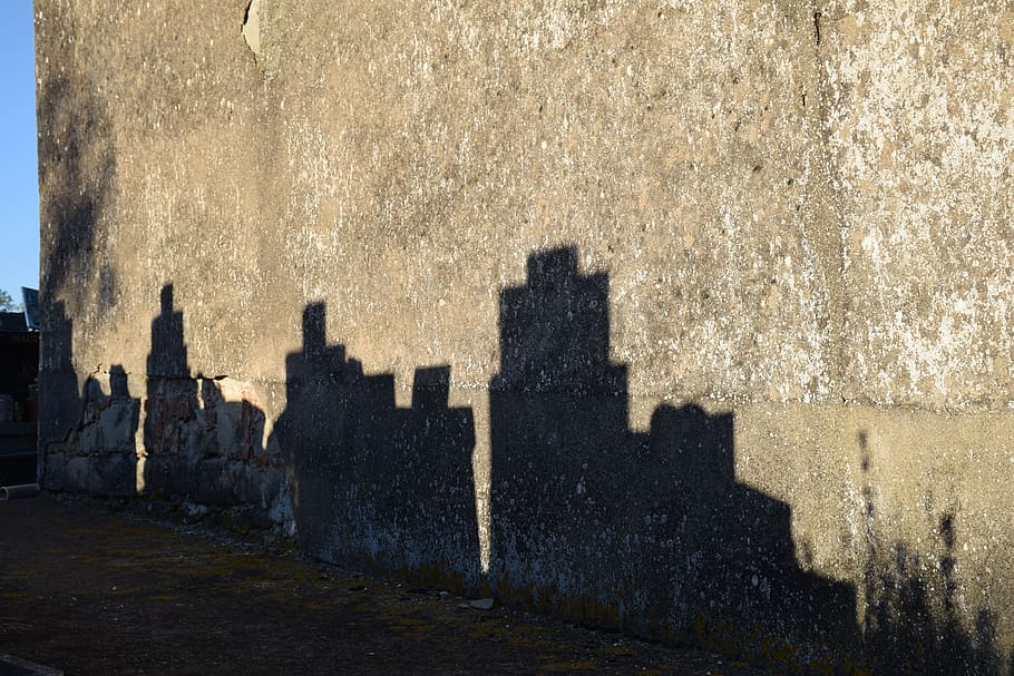 cemetery, shadow, wall, sunlight, nature, architecture, wall - building feature HD wallpaper