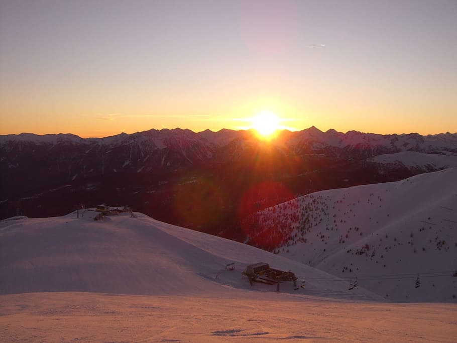 dolomites, alpine, mountain world, sky, sun, beauty in nature HD wallpaper