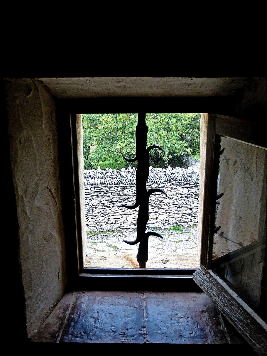 Window, View, Frame, Metal, Security, window view, space, focus HD wallpaper