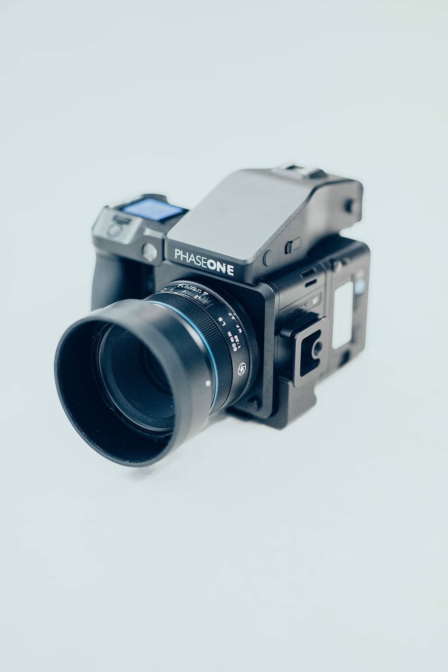 black PhaseOne bridge camera, black Phaseone camera, lens, old HD wallpaper