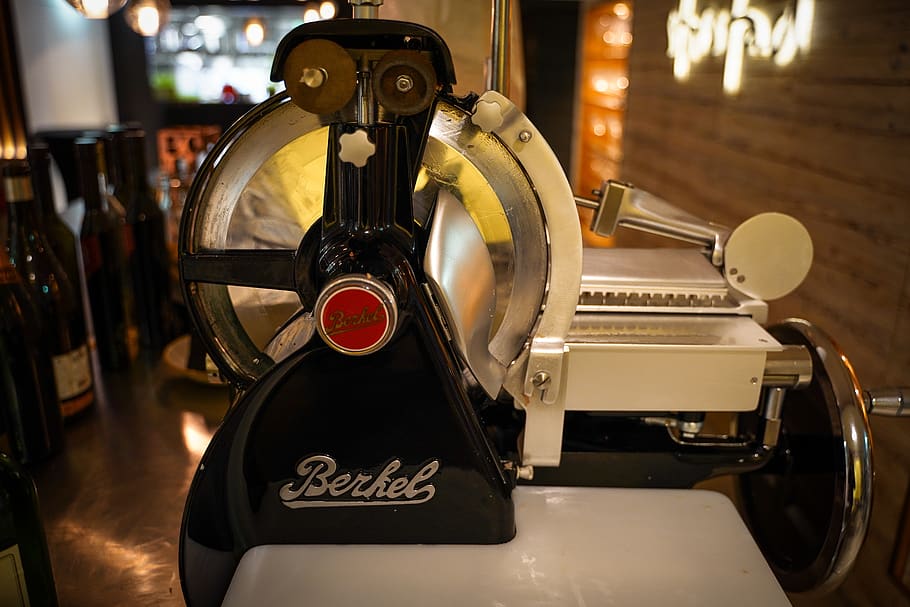machine, cutting machine, knife, ham, noble, analog, gourmet HD wallpaper