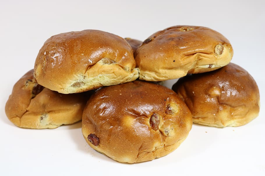 rolls raisin roll with, baker, bakery, food and drink, still life HD wallpaper