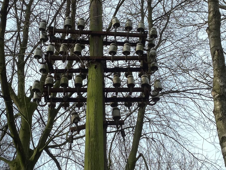 Message, Service, Old, Porcelain, message service, rarely, telegraph pole HD wallpaper