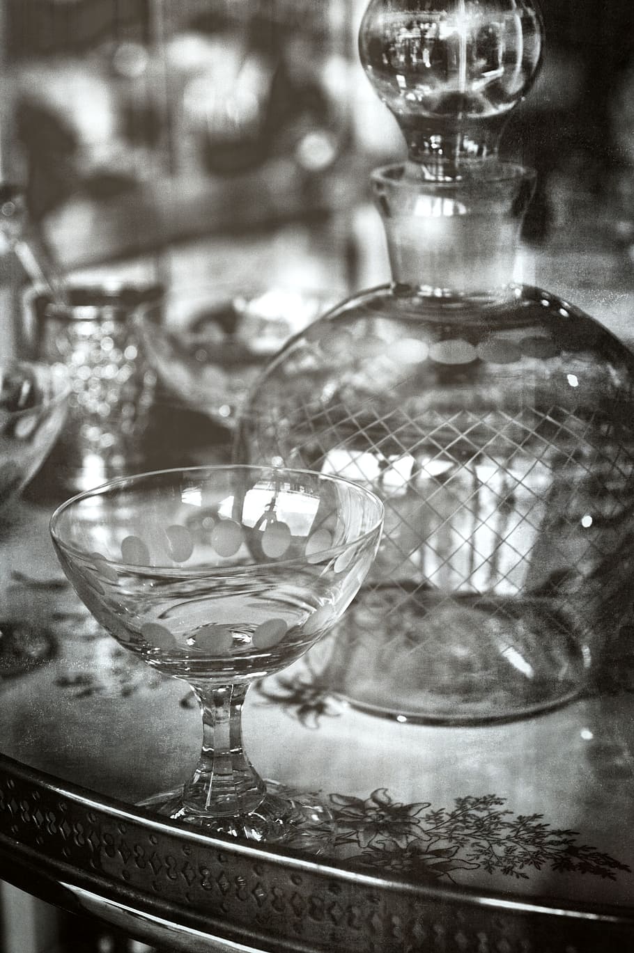 glassware, kitchenware and tableware, reflection, artfully HD wallpaper