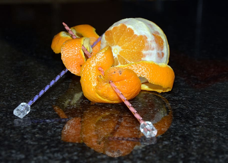 Knitting, Orange Peel, Creative, artistic, fruit, orange - fruit HD wallpaper