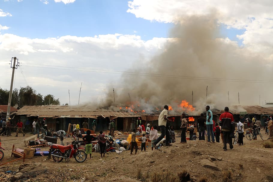 fire, poor, smoke, disaster, people, emergency, real people HD wallpaper