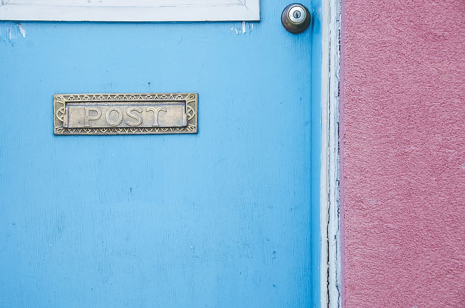 architecture, establishment, apartment, blue, pink, door, house HD wallpaper
