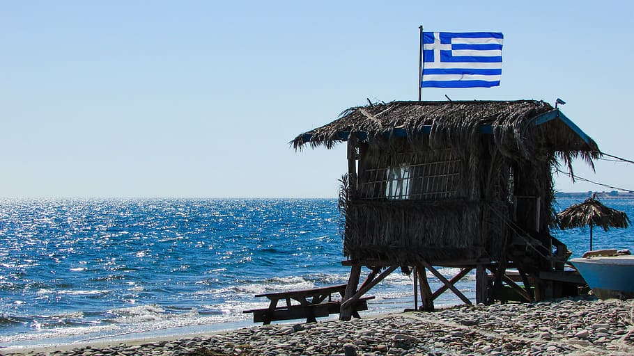 hut, rough, beach, hippie, dom, autumn, cyprus, sea, coastline HD wallpaper