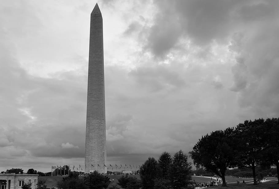 Washington, Memorial, Abraham Lincoln, clouds, usa, lincoln memorial, HD wallpaper