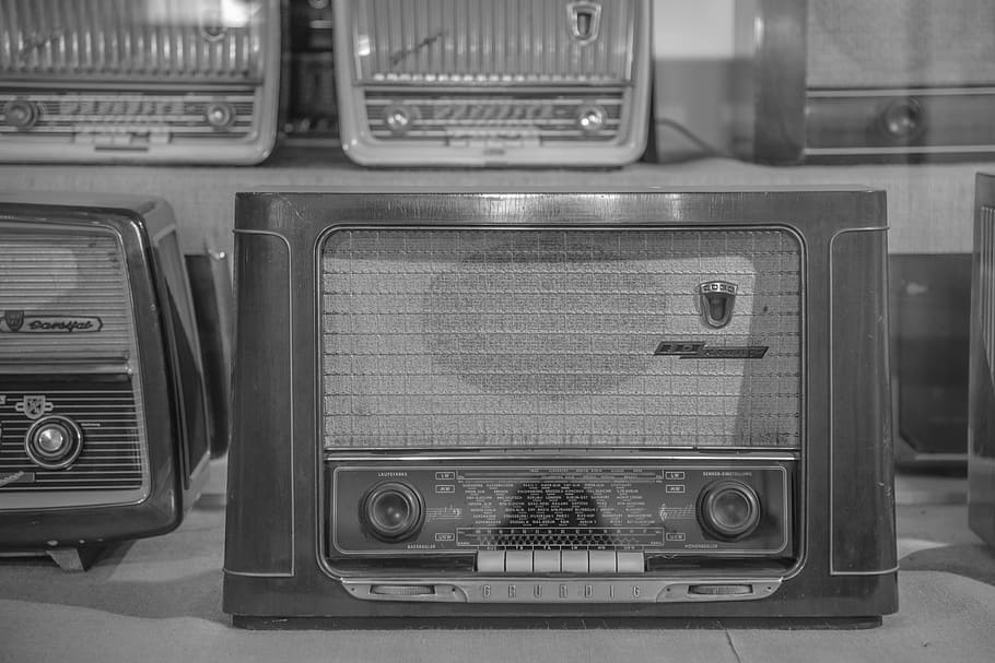 radio, tube radio, antique, old, speakers, retro, vacuum tubes, HD wallpaper